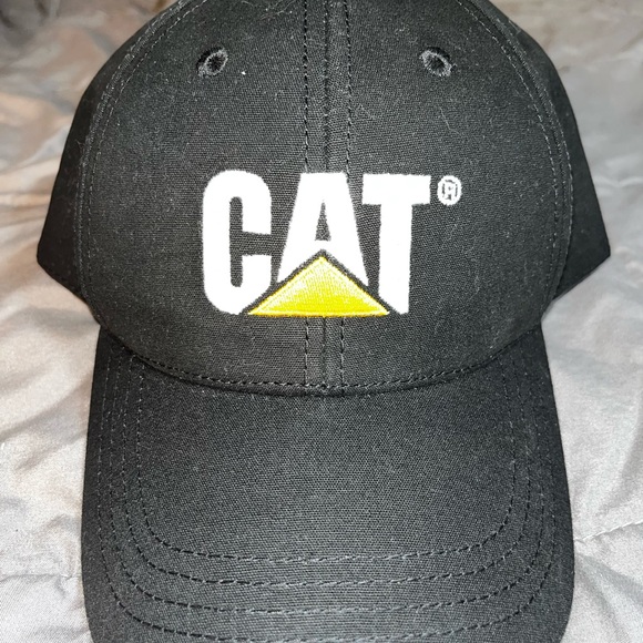 Caterpillar Black and Yellow Logo Mens Hat Adjustable Strap One Size - Picture 1 of 5